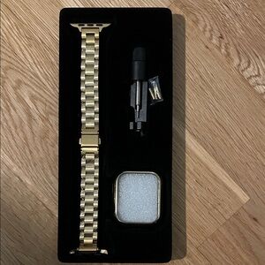 Gold Metal Watch Band with Tool